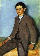 August Macke Farmboy from Tegernsee France oil painting reproduction